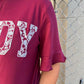 Howdy Tee - Maroon - Southern Belle Boutique