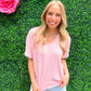 Olivia Tee - Power Pink - Southern Belle Boutique