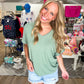 Crepe Hacci Tee - Treetop Green - Southern Belle Boutique