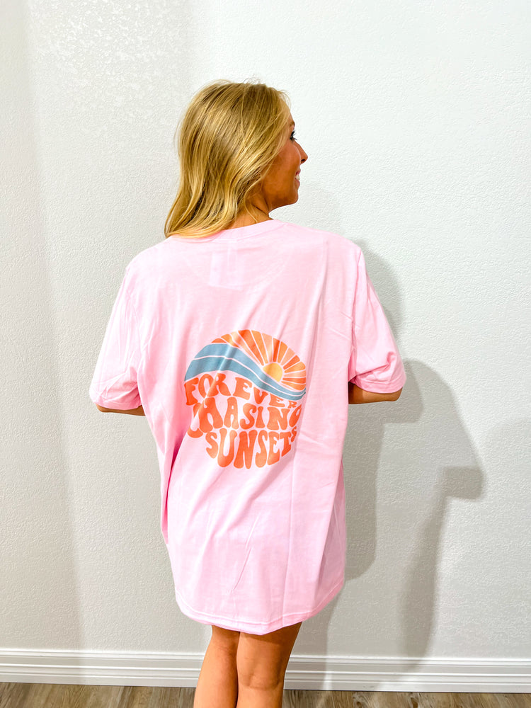 Pink Forever Chasing Sunset Tee - Southern Belle Boutique