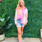 Pink Mix Color Block Shirt - Southern Belle Boutique