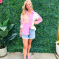 Pink Mix Color Block Shirt - Southern Belle Boutique