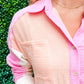 Pink Mix Color Block Shirt - Southern Belle Boutique