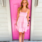 Pink Tiered Mini Dress - Southern Belle Boutique