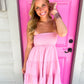 Pink Tiered Mini Dress - Southern Belle Boutique