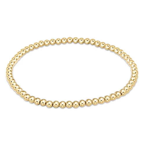 Classic Gold 3mm Bead Bracelet - Southern Belle Boutique