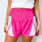 Hot Pink Color-Block Shorts - Southern Belle Boutique