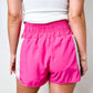 Hot Pink Color-Block Shorts - Southern Belle Boutique