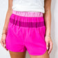 Fuchsia Color Block Active Short - Southern Belle Boutique