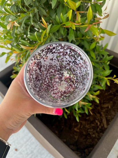 Acrylic Glitter Wine Cup - Maroon - Southern Belle Boutique