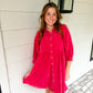 Magenta Corduroy Dress - Southern Belle Boutique