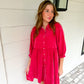 Magenta Corduroy Dress - Southern Belle Boutique