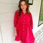 Magenta Corduroy Dress - Southern Belle Boutique