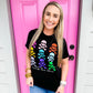 Colorful Bad to the Bone Tee