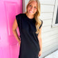 Black Sleeveless Shirt Dress - Southern Belle Boutique