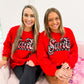 Santa Sequin Red Sweatshirt - Southern Belle Boutique