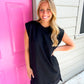 Black Sleeveless Shirt Dress - Southern Belle Boutique