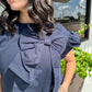 Navy Bow Top