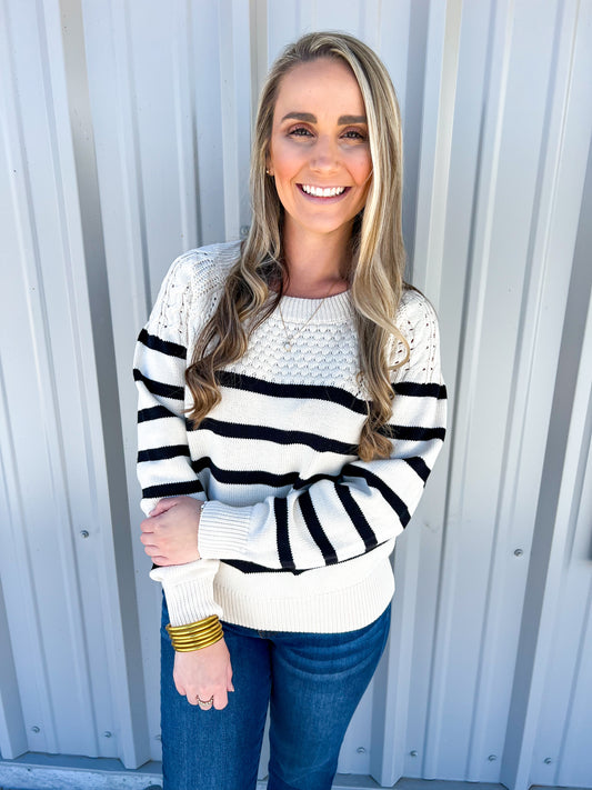 Arlo Sweater - Vintage Cream - Southern Belle Boutique