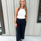 Denali High Rise Wide Leg Cropped Black Pant - Southern Belle Boutique