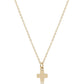 16" necklace gold - signature cross small gold charm - Southern Belle Boutique