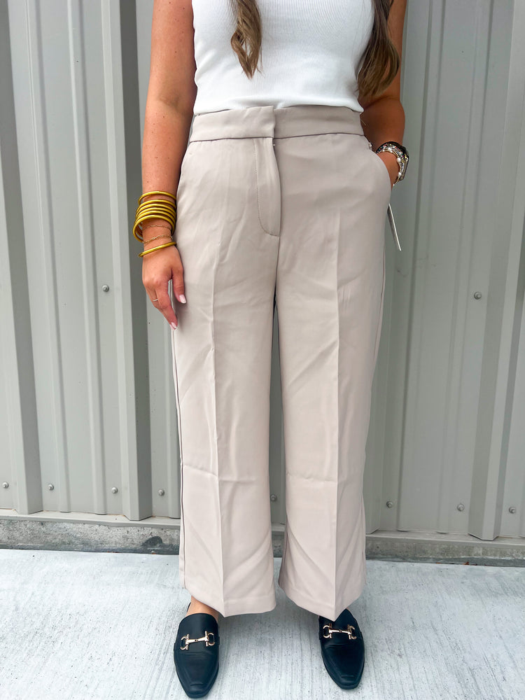 Denali Wide Leg Cropped Pant - Moonstone - Southern Belle Boutique