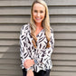 Ivory Black Blouse