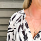 Ivory Black Blouse