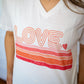 Retro LOVE Stripe Tee - Southern Belle Boutique