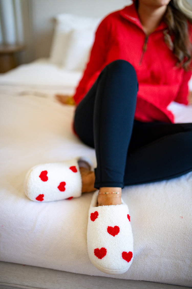 Hearts ALL OVER Slippers - Southern Belle Boutique