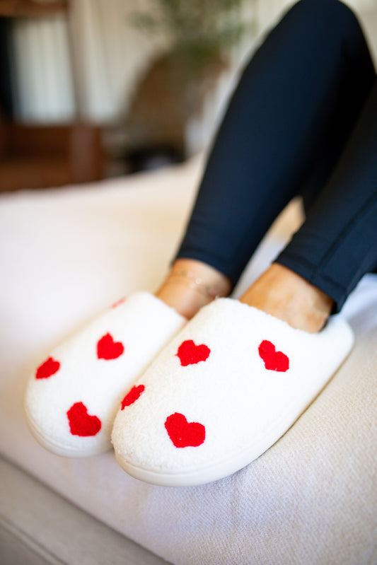 Hearts ALL OVER Slippers - Southern Belle Boutique