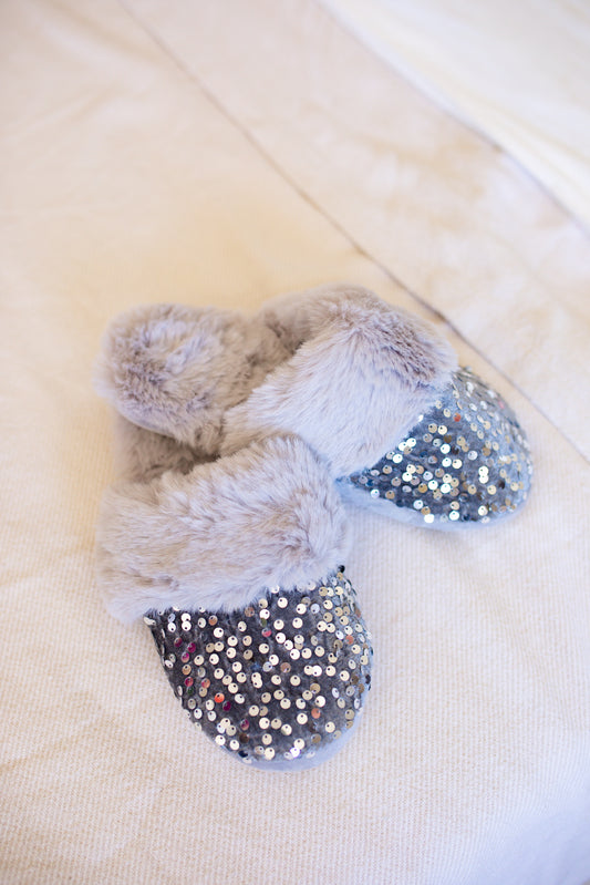 Fiesta Slippers - Silver - Southern Belle Boutique