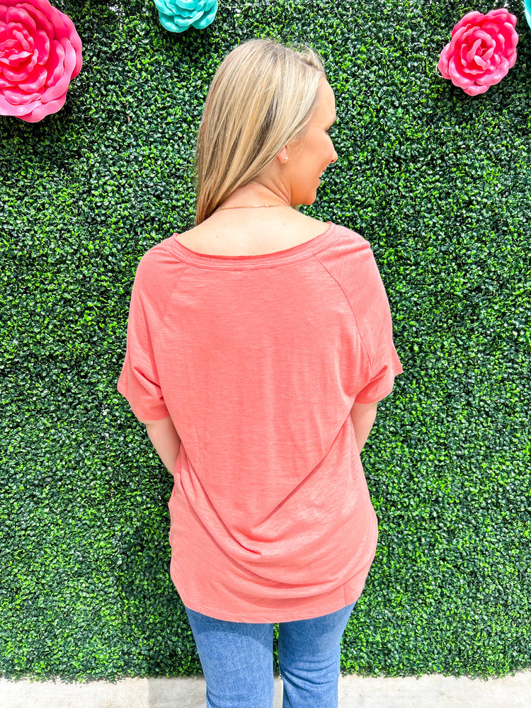 Taylor Top - Grapefruit - Southern Belle Boutique