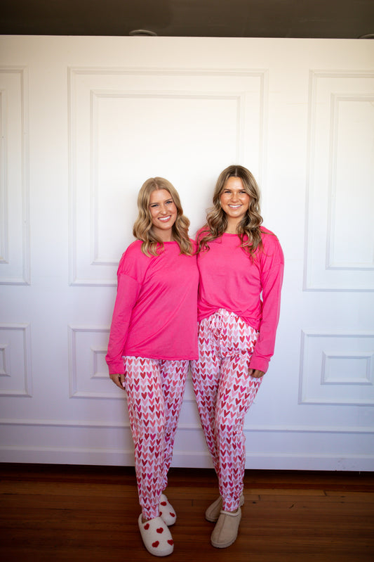 Be Mine Jogger Jammie Set - Southern Belle Boutique