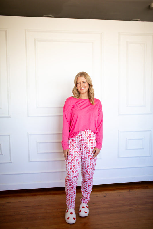 Be Mine Jogger Jammie Set - Southern Belle Boutique