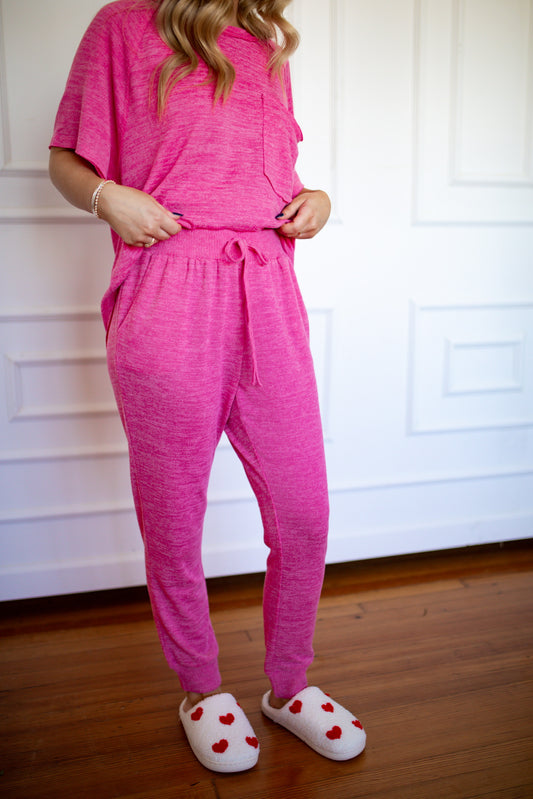 Pink Claremont Joggers - Southern Belle Boutique