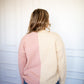 Colorblock Sweater - Ivory/Pink - Southern Belle Boutique
