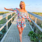 Kelly Green Floral Print Romper - Southern Belle Boutique