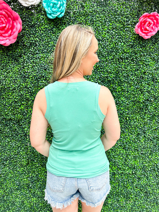 Cleo Top - Garden Green - Southern Belle Boutique