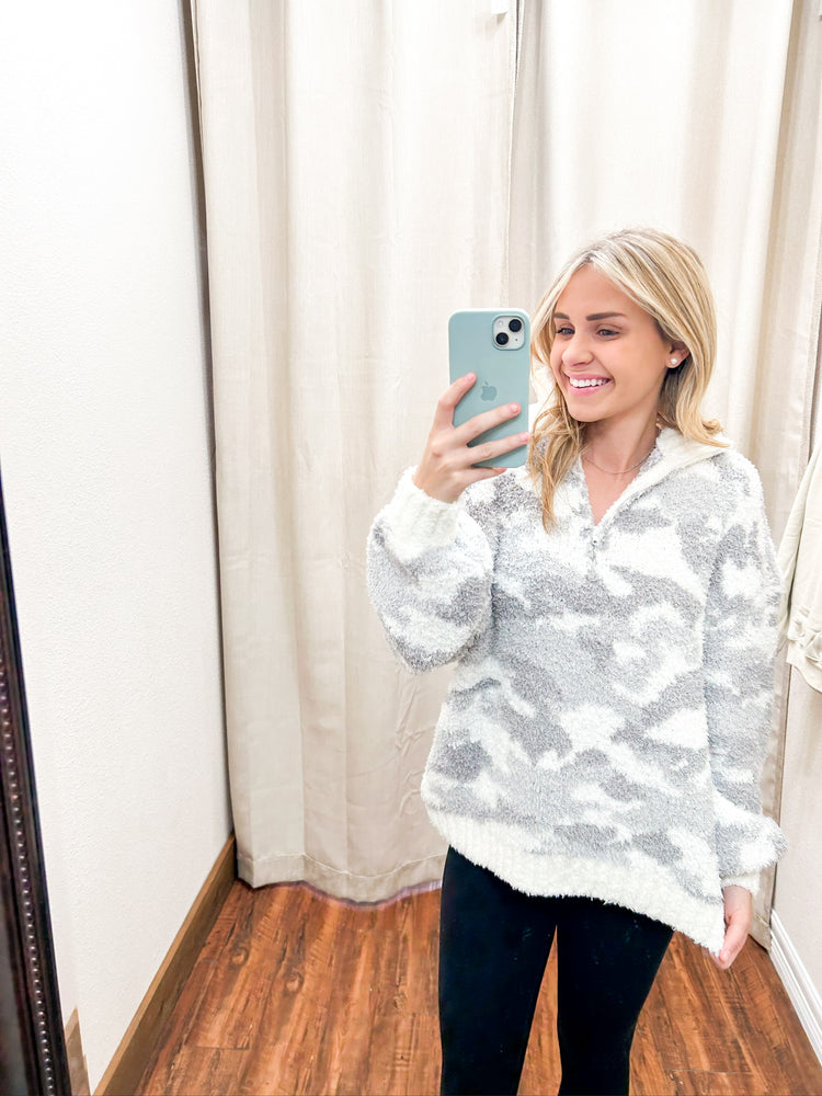 Snow Camo Penelope Pullover - Southern Belle Boutique