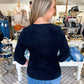 Leo Scoop Neck Top - Black Chenille - Southern Belle Boutique