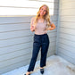 Black Relaxed Utility Pintucked Pants - Southern Belle Boutique