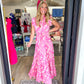 Paisley Maxi Dress - Pink