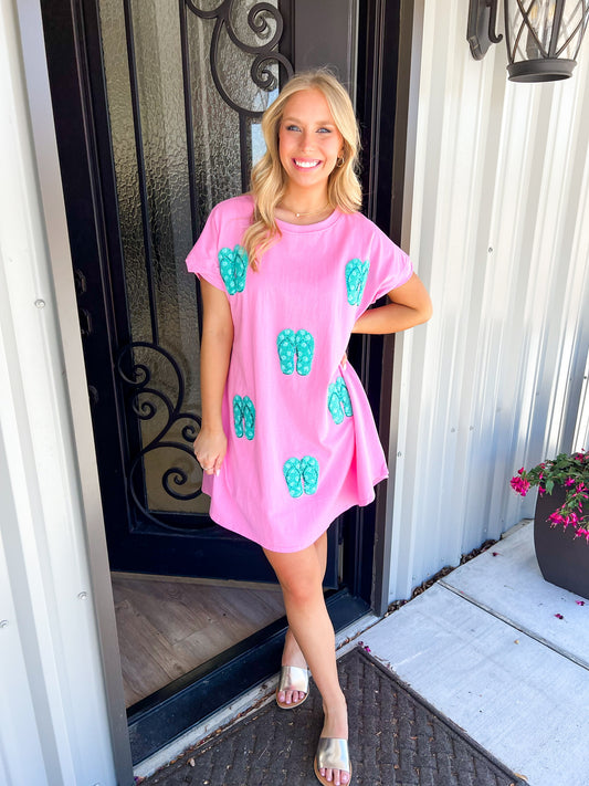 Sequin Flip Flop Mini Dress - Southern Belle Boutique