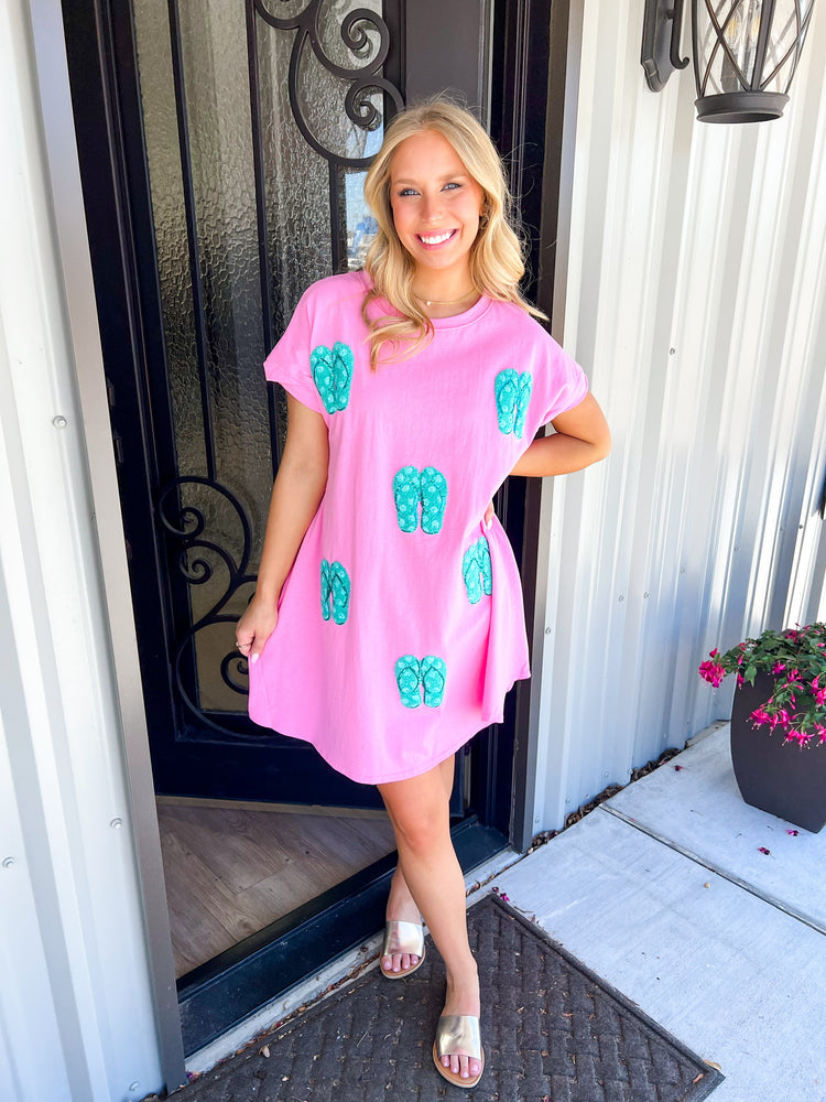 Sequin Flip Flop Mini Dress - Southern Belle Boutique