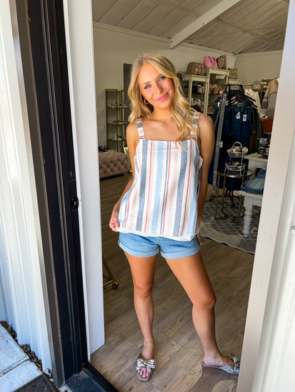 Striped Babydoll Top - Southern Belle Boutique