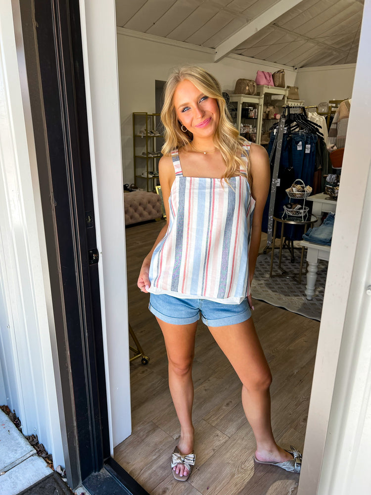Striped Babydoll Top - Southern Belle Boutique