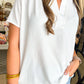 Ivory Placket Top - Southern Belle Boutique