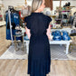 Black VNeck Midi Dress - Southern Belle Boutique