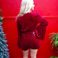 Velvet Romper - Burgundy